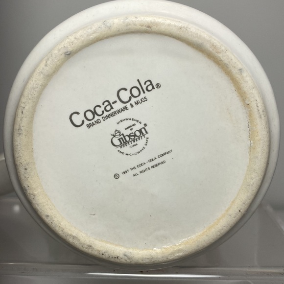 1997 Coca Cola Coke Coffee Mug Gibson Bottle Design Collectible Advertising - Picture 5 of 5